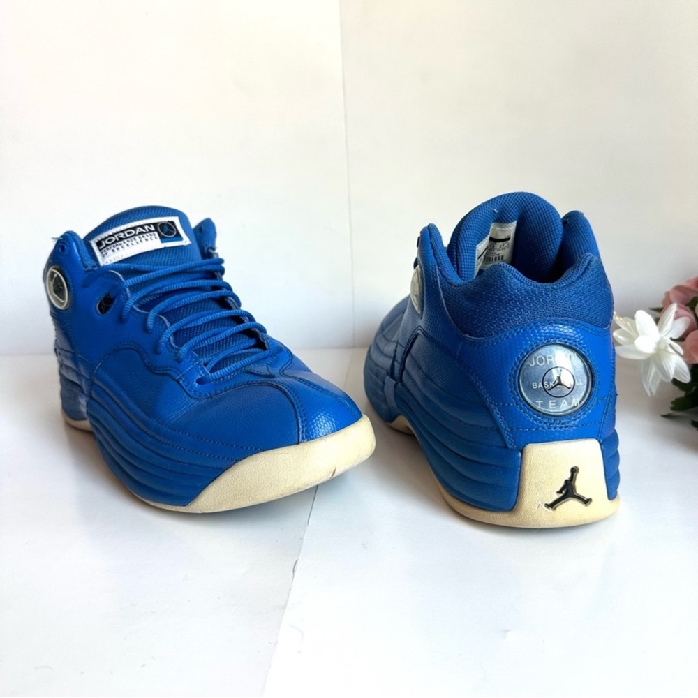 Jordan Jumpman Team 1 Sport Blue/White-Black Lace Up Sneakers - Picture 15 of 15